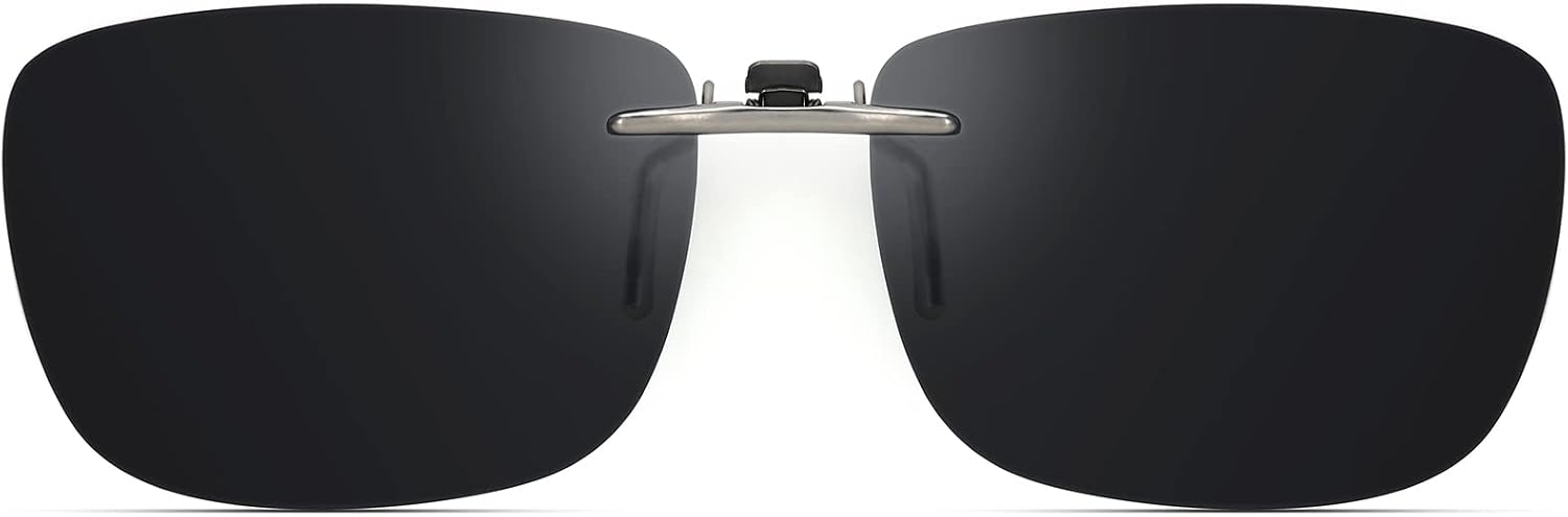 41NP2vKtxL._AC_SL1500_.jpg Polarized Clip On Sunglasses Over Prescription Glasses Men Women Compact Fit Non-Flip Up - Image 1
