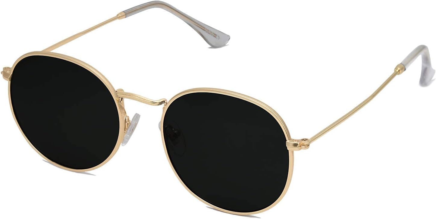 517Q-XkCnzL._AC_SL1500_.jpg Small Round Polarized Sunglasses for Women Men Classic Vintage Retro Shades UV400 - Image 1
