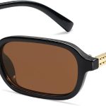 Retro Rectangular Sunglasses for Women Vintage Fashion Trendy Funny Small 90s Square Sunnies