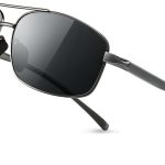 Ultra Lightweight Rectangular Polarized Sunglasses UV400 Protection