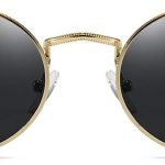 Oval Sunglasses for Women Vintage Metal Frame Glasses Anti Reflective Retro Eyeglasses Unisex