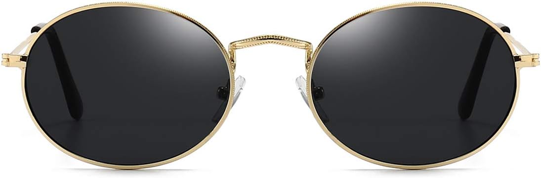 51NHv23Yg9L._AC_SL1200_.jpg Oval Sunglasses for Women Vintage Metal Frame Glasses Anti Reflective Retro Eyeglasses Unisex - Image 1