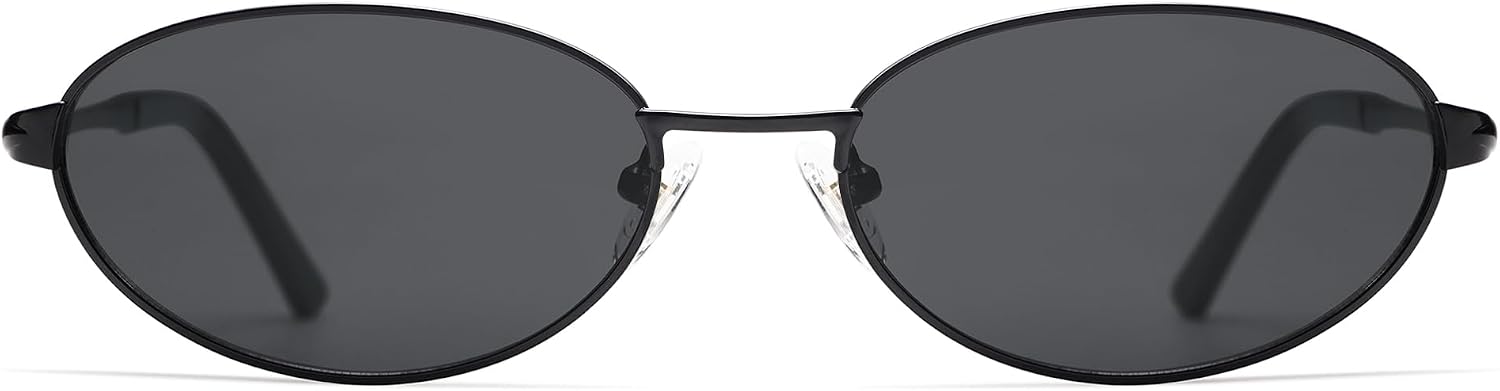51vC4i4lGKL._AC_SL1500_.jpg Retro Oval Sunglasses for Women Mens with Spring Hinge Sunnies - Image 1