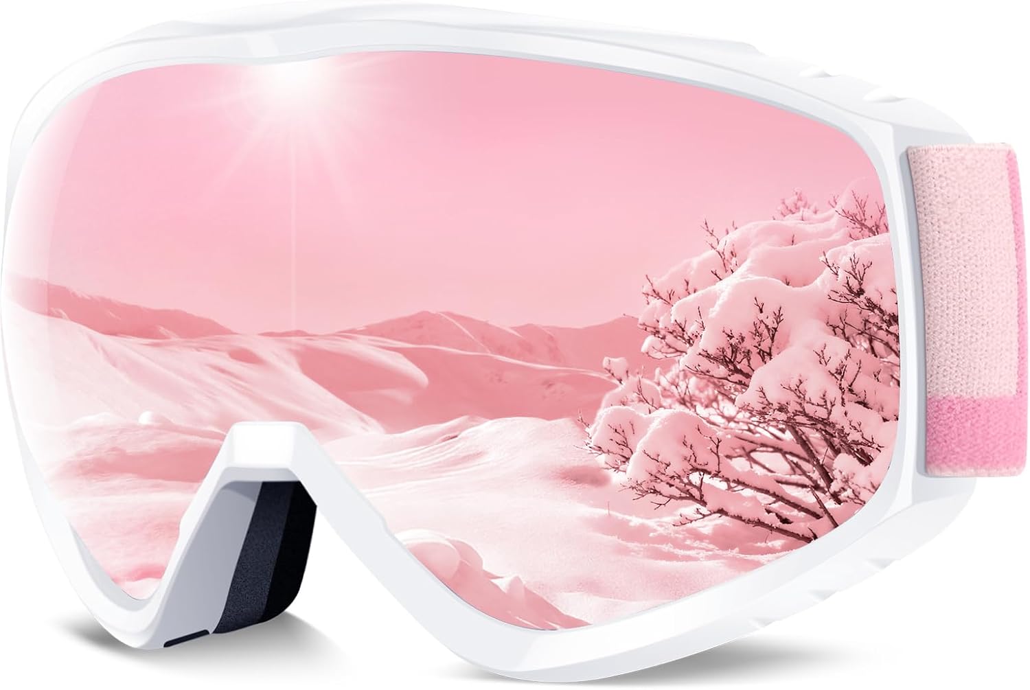 611cAEnXML._AC_SL1500_.jpg Ski Goggles - Over Glasses Snow Snowboard Goggles - Anti-Fog 100% Protection - Image 1