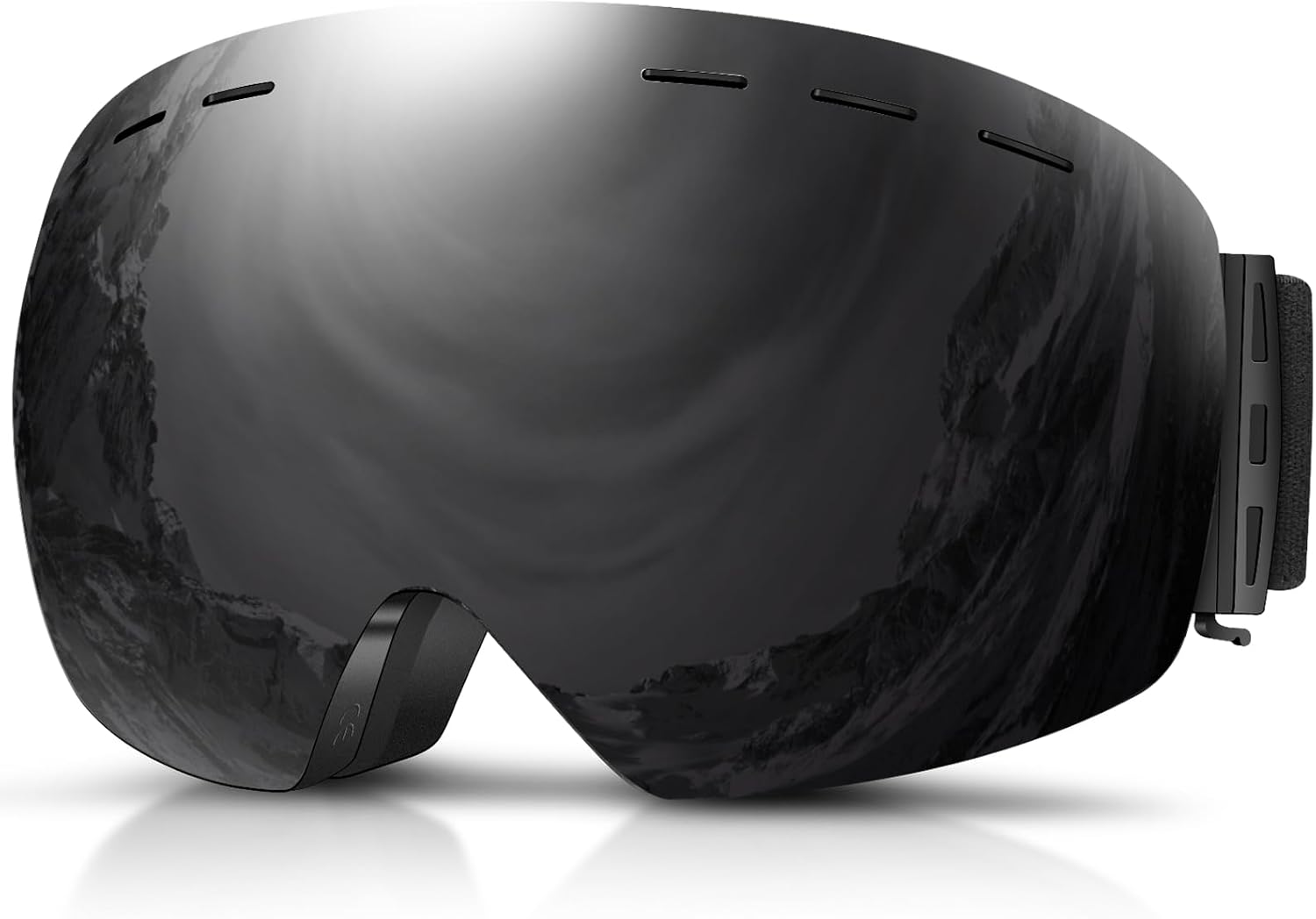 61kjHH8admL._AC_SL1500_.jpg Ski Goggles Snowboard Goggles Over Glasses Anti Fog Snow Goggles Frameless 100% Protection - Image 1
