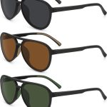 Polarized Aviator Sunglasses for Men Women Classic Retro Aviators Sports Driving Running Sunglasses