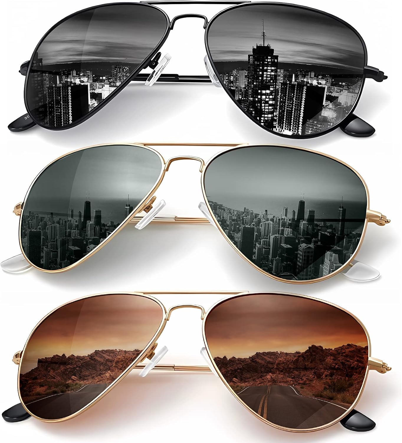 71LouOP0WBL._AC_SL1500_.jpg Classic Aviator Sunglasses for Men Women Driving Sunglasses Polarized Lens UV Blocking - Image 1