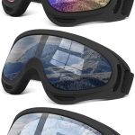 3 Pack Ski Goggles Dustproof Dirt Bike Goggles Protection Foam Anti for Ski Racing Riding, Off Road Waterproof Motocross