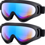 2-Pack Snow Ski Goggles, Snowboard Goggles for Men, Women, Youth, Kids, Boys or Girls