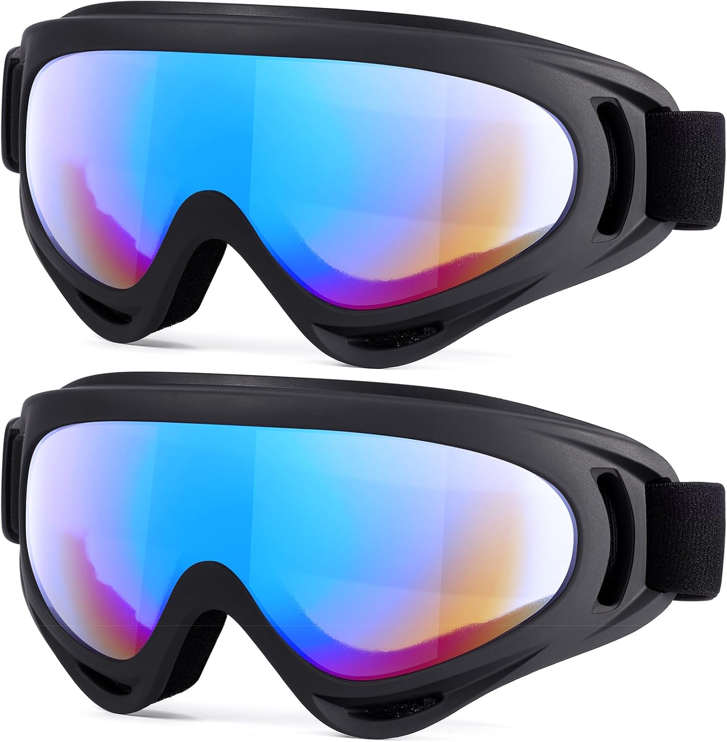 71vRyu1dRL._AC_SL1500_.jpg 2-Pack Snow Ski Goggles, Snowboard Goggles for Men, Women, Youth, Kids, Boys or Girls - Image 1