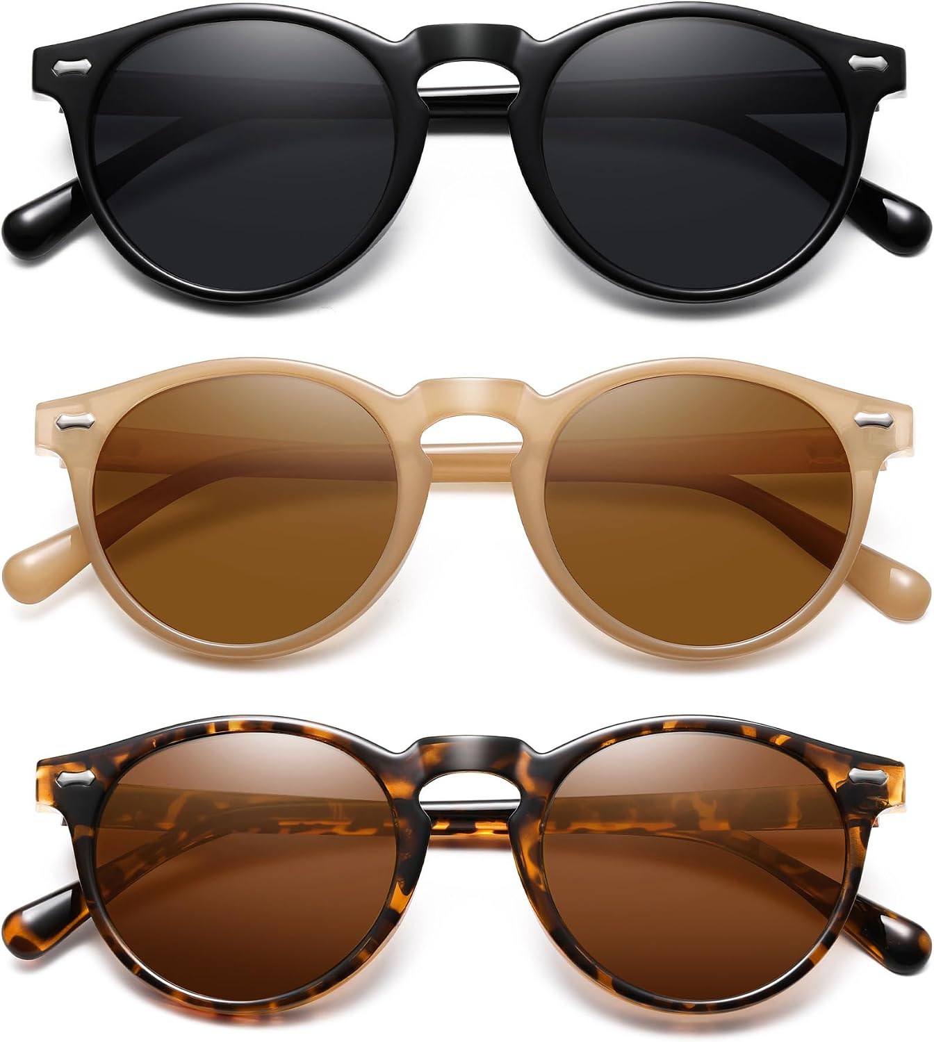 71zL0S1PfgL._AC_SL1500_.jpg Retro Small Round Polarized Sunglasses for Women Vintage Style Circle Sun Glasses UV Protection - Image 1